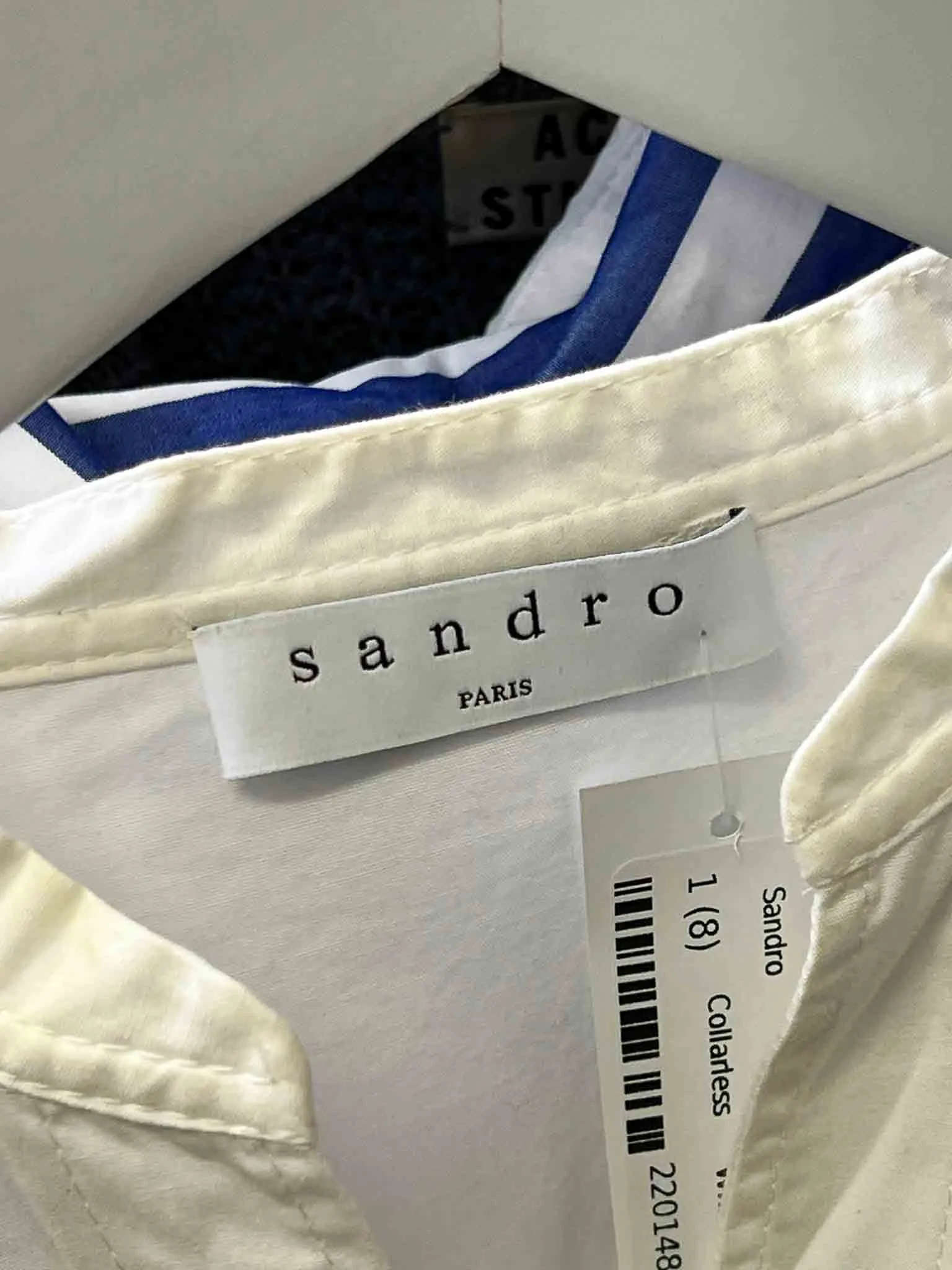 Size 1 (8) | Sandro Zip-Sleeve Shirt