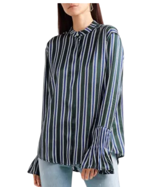 Size 10 | Maggie Marilyn Striped Silk Top
