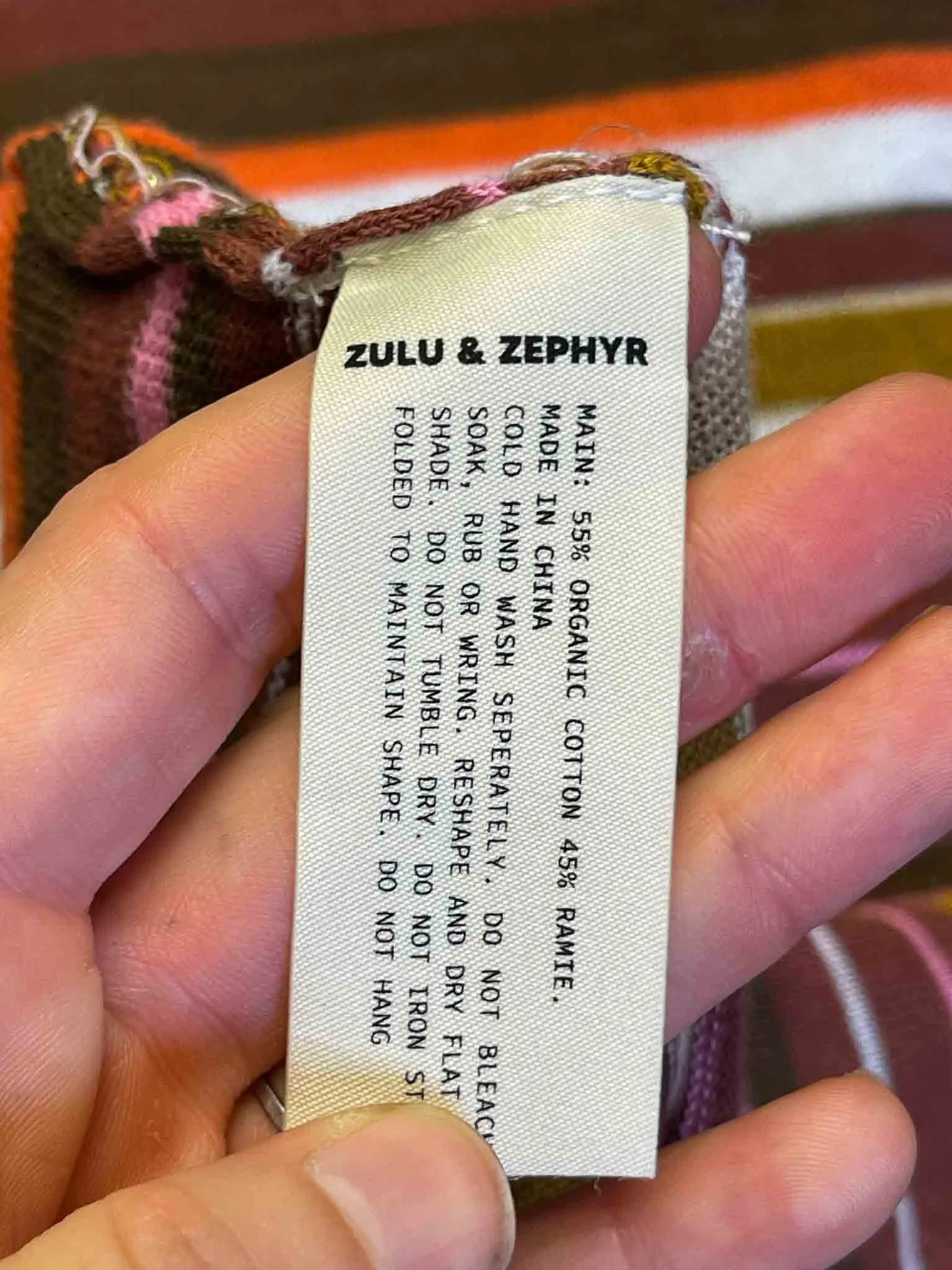 Size 16 | Zulu & Zephyr Striped Organic Cotton / Ramie Top