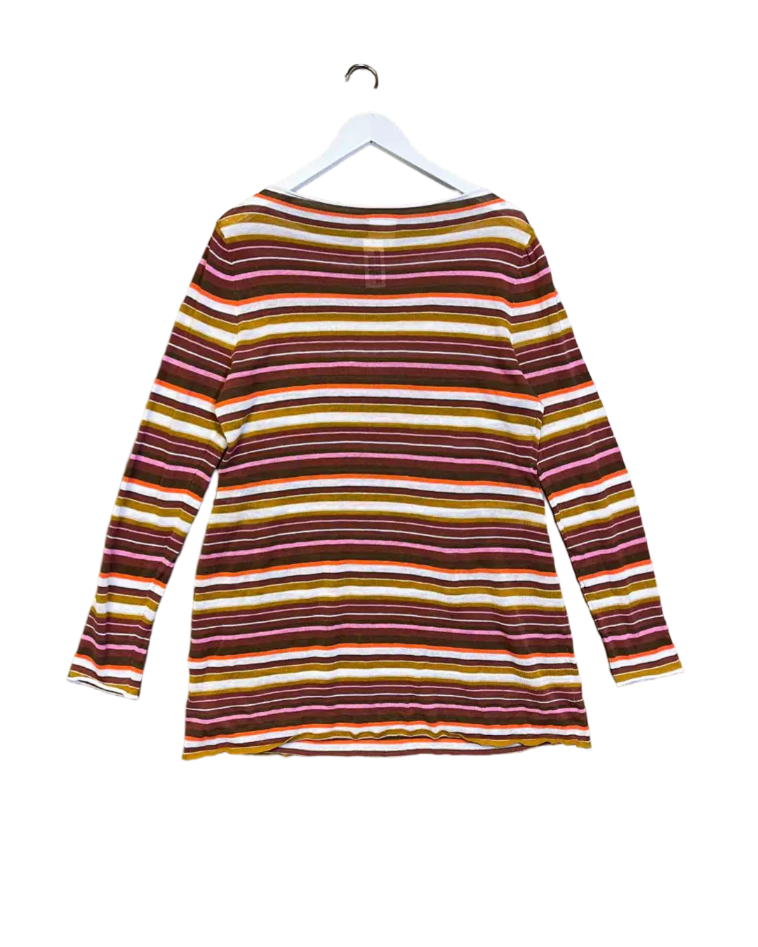 Size 16 | Zulu & Zephyr Striped Organic Cotton / Ramie Top