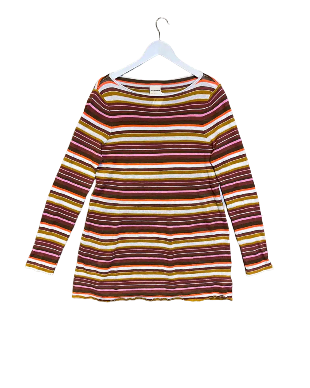 Size 16 | Zulu & Zephyr Striped Organic Cotton / Ramie Top