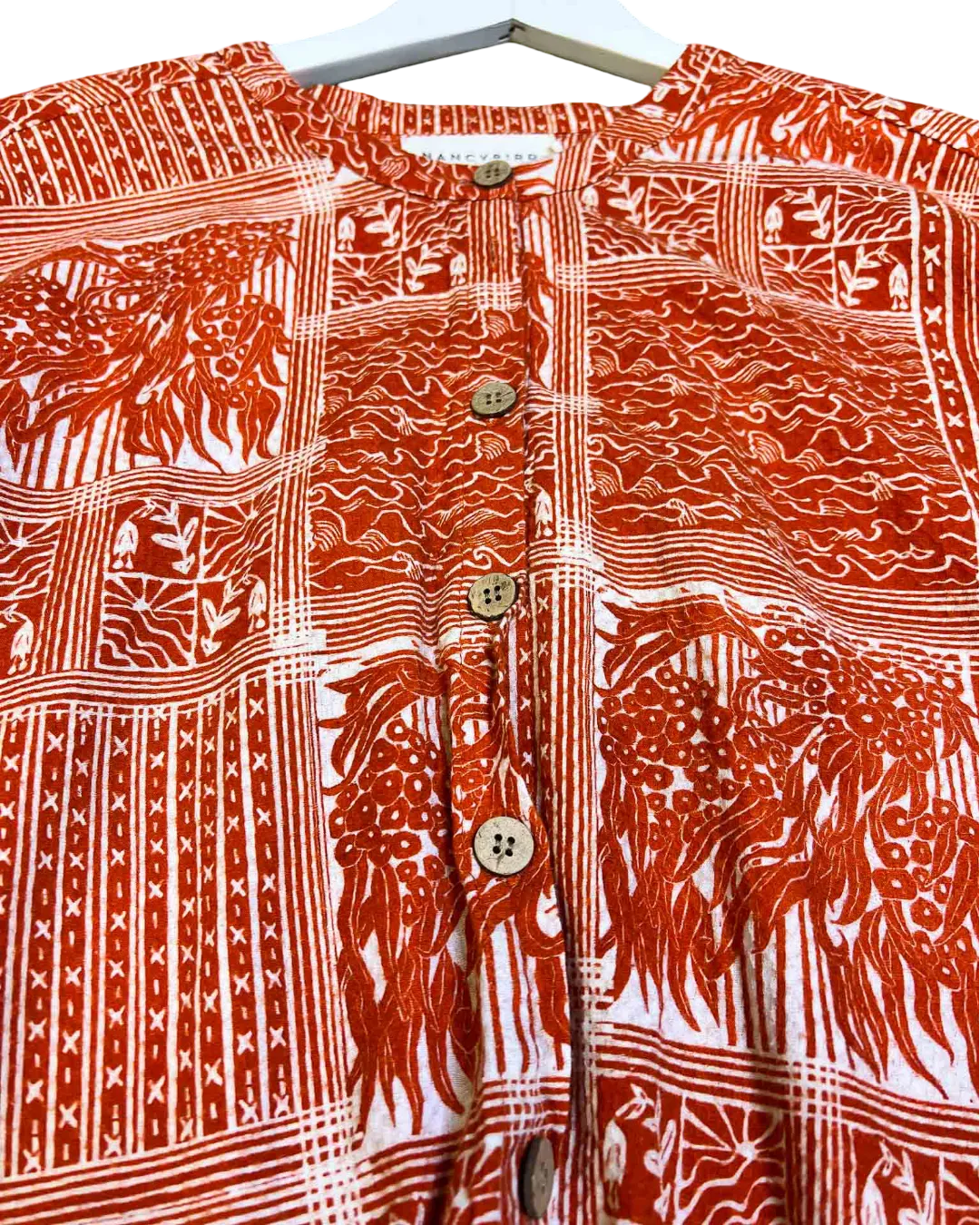 Size 18 | Nancybird Rust Floral Button Down Top