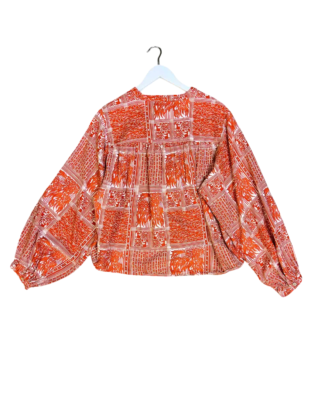 Size 18 | Nancybird Rust Floral Button Down Top