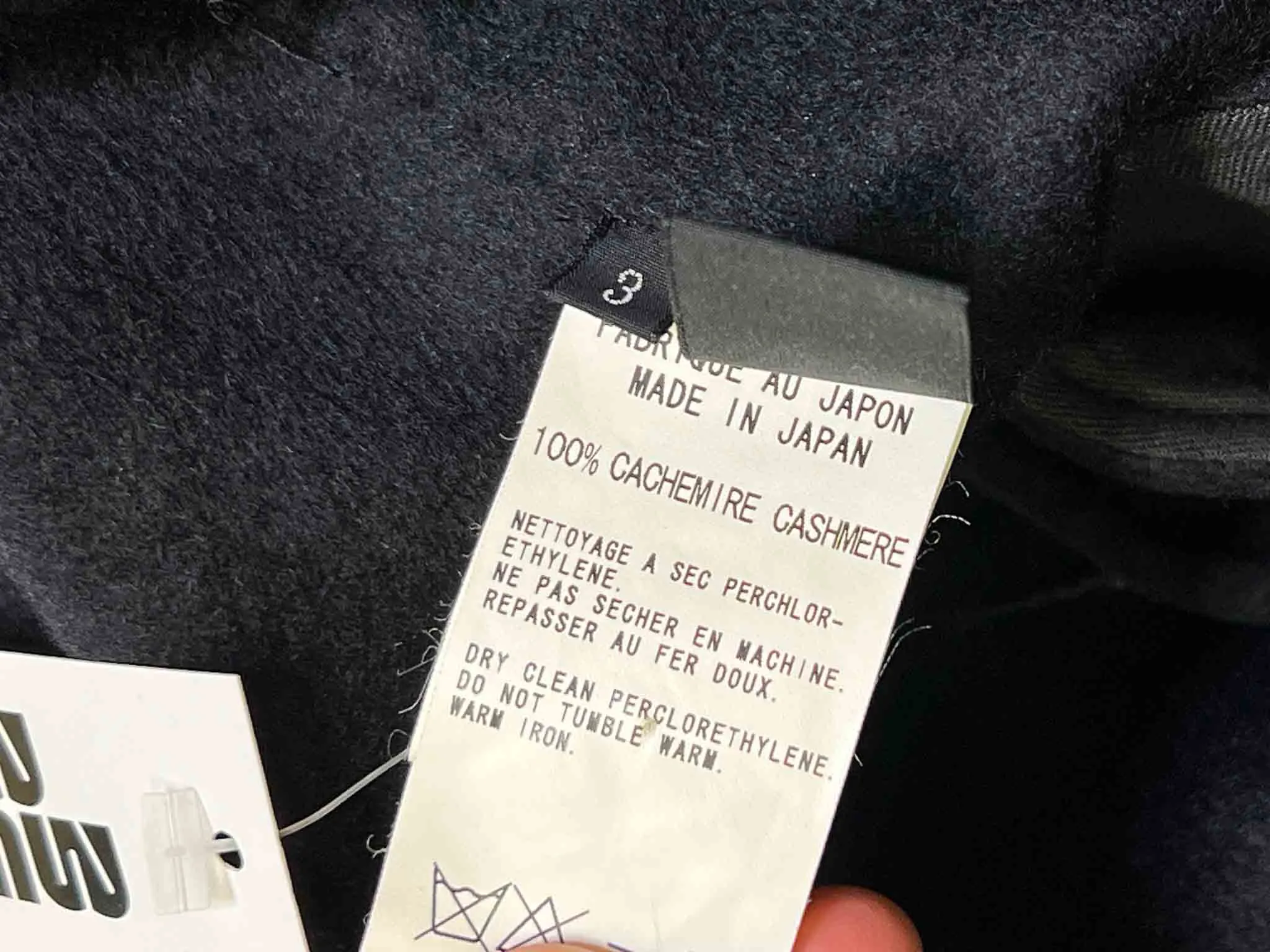 Size 3 (S/M) | Y's Yohji Yamamoto Cashmere Coat