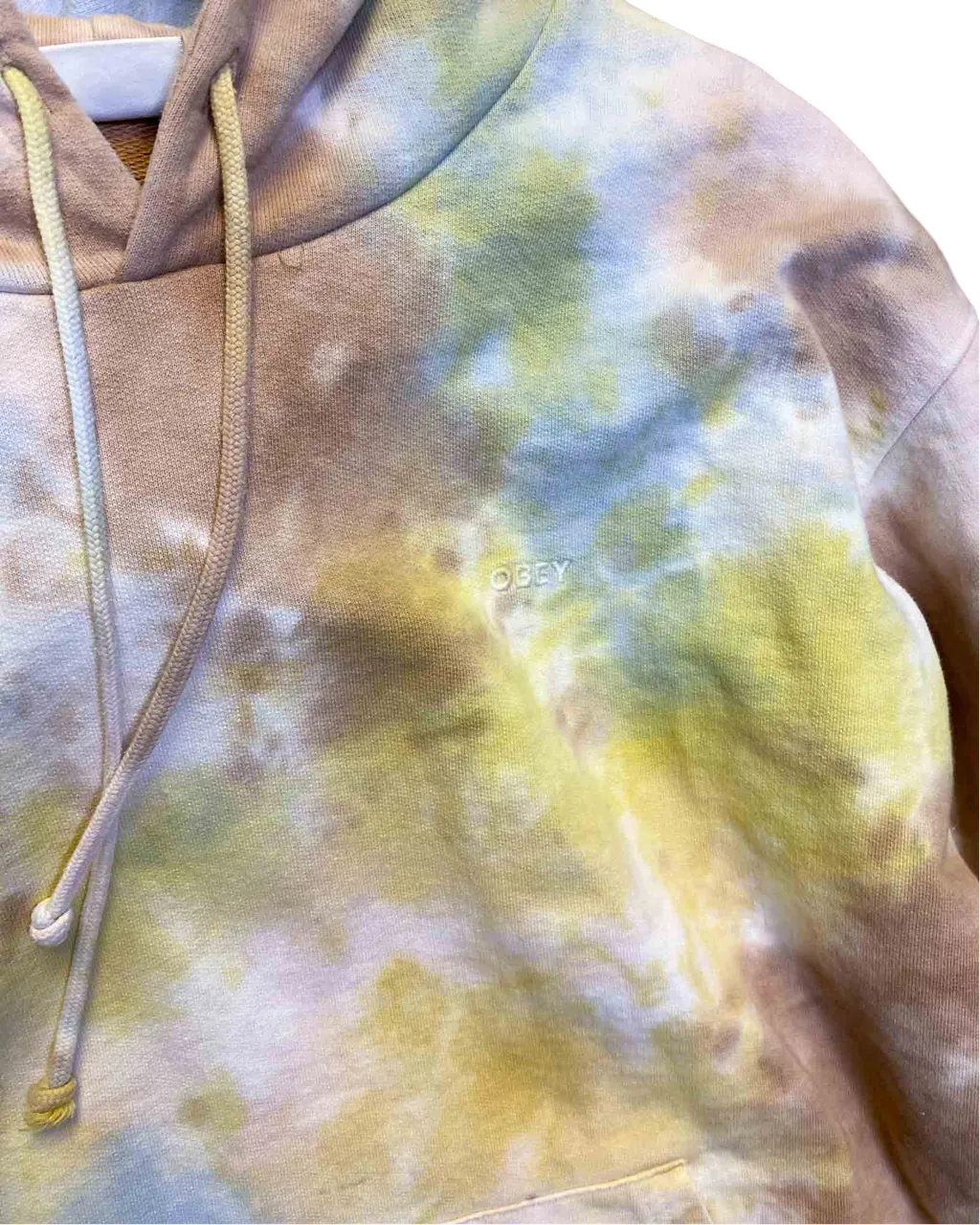Size L | Obey Cotton Tie Dye Hoodie