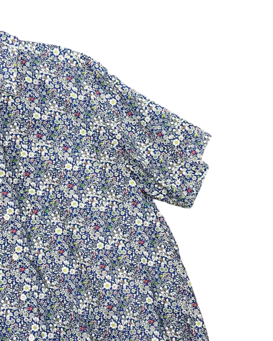 Size L | The Goods Blue Floral Cotton Short Sleeve Shirt