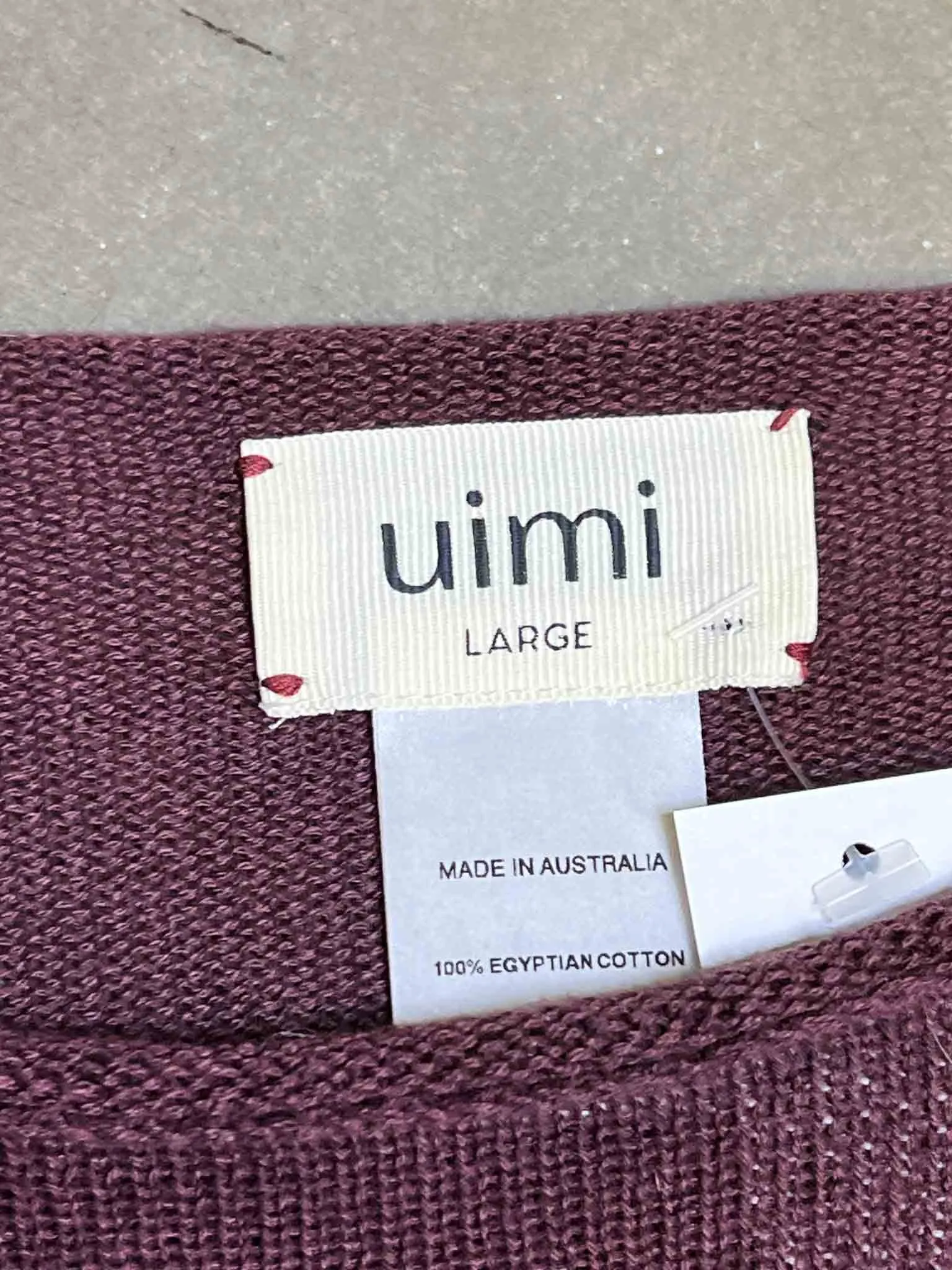 Size L | Uimi Plum Cotton Knit Jumper