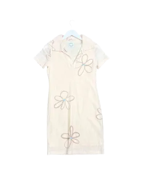 Size M | With Jéan Cream Jersey Knit Midi Dress