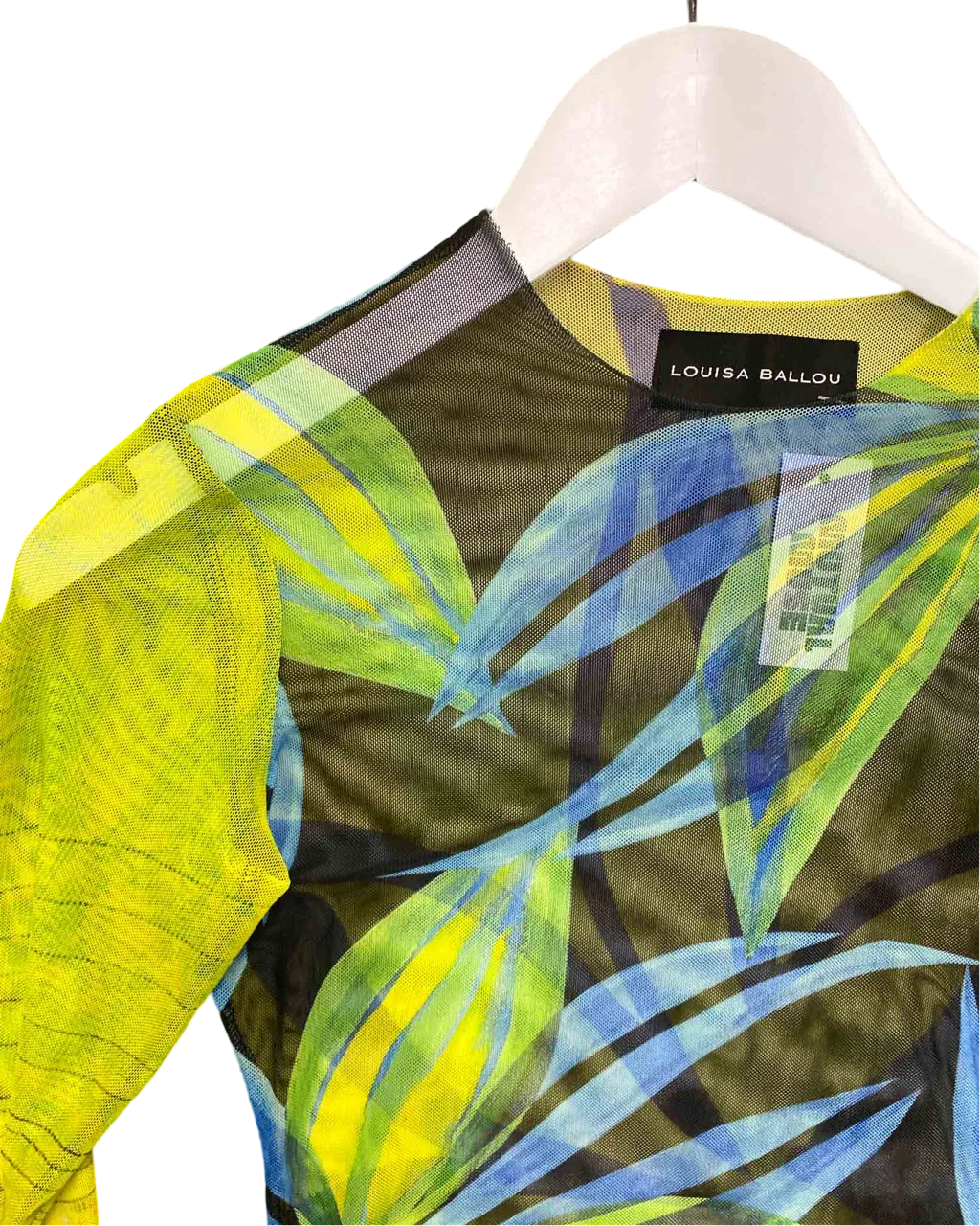 Size S | Louisa Ballou Floral Mesh Top