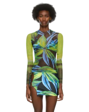 Size S | Louisa Ballou Floral Mesh Top