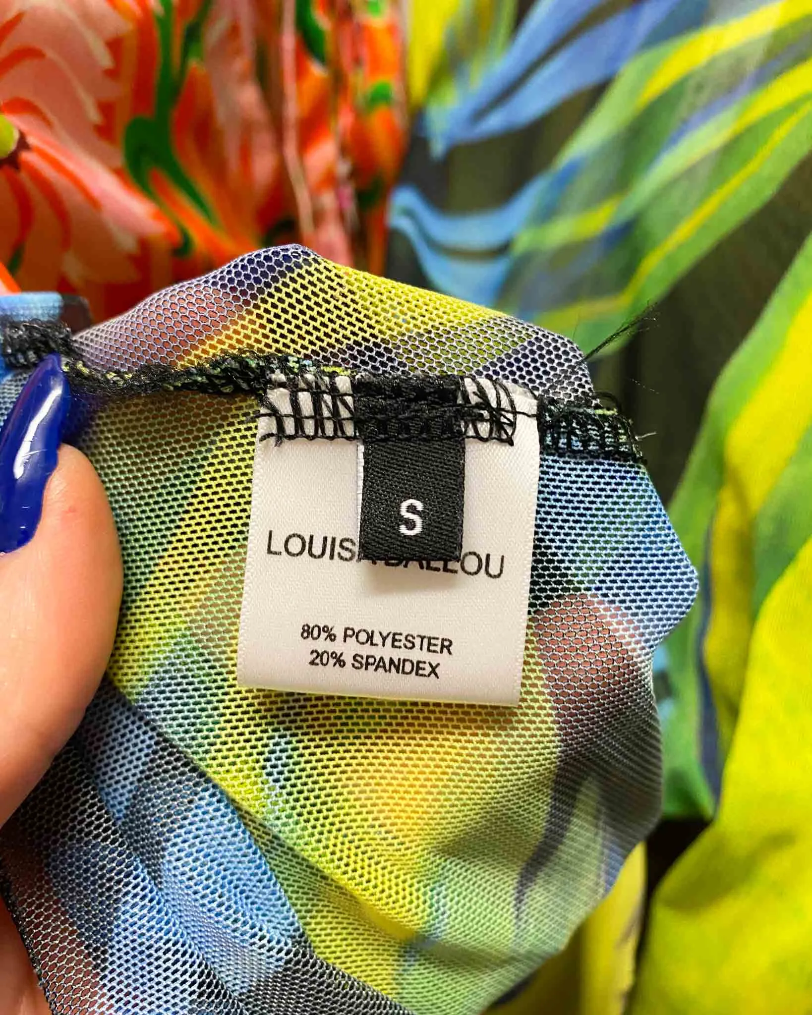 Size S | Louisa Ballou Floral Mesh Top