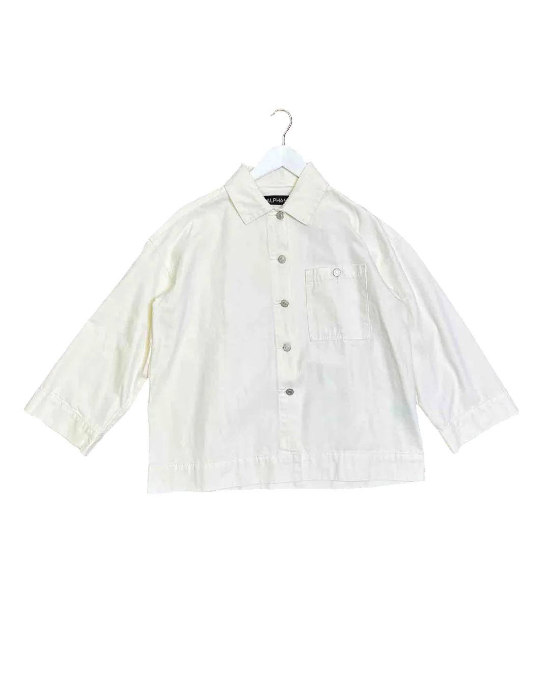 Size XS | Alpha60 White Heavy Canvas Shirt