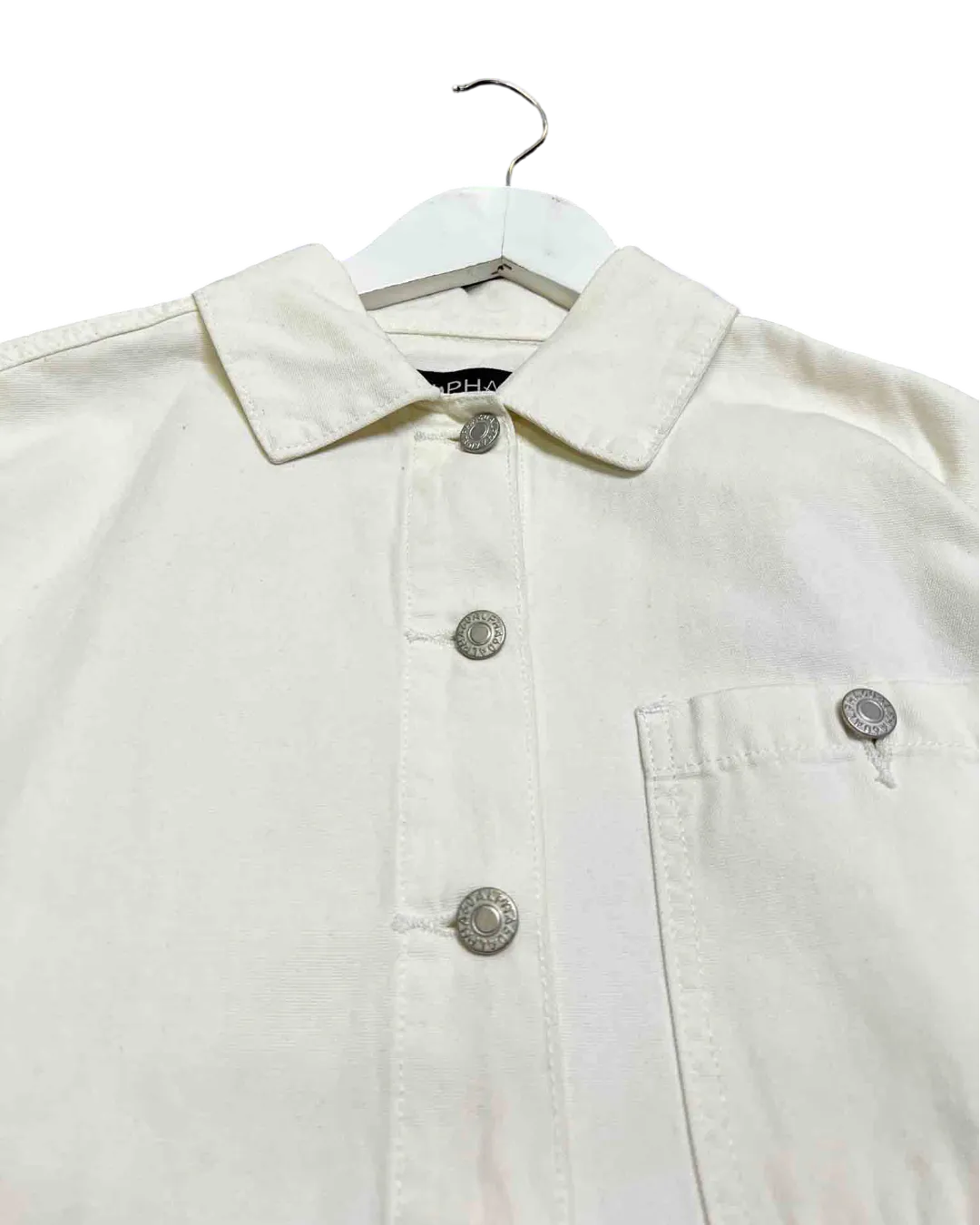 Size XS | Alpha60 White Heavy Canvas Shirt