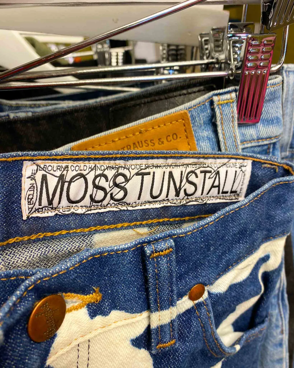 Size XS | Moss Tunstall Bleach Dye Jeans