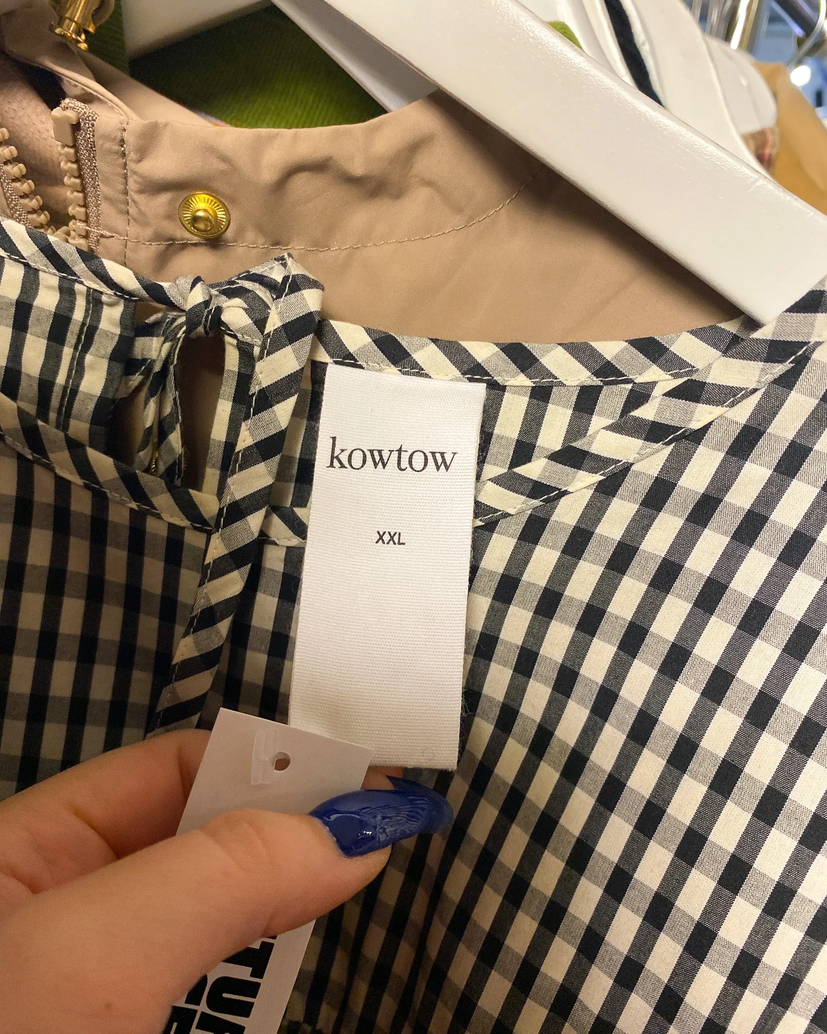 Size XXL | Kowtow Gingham Midi Dress