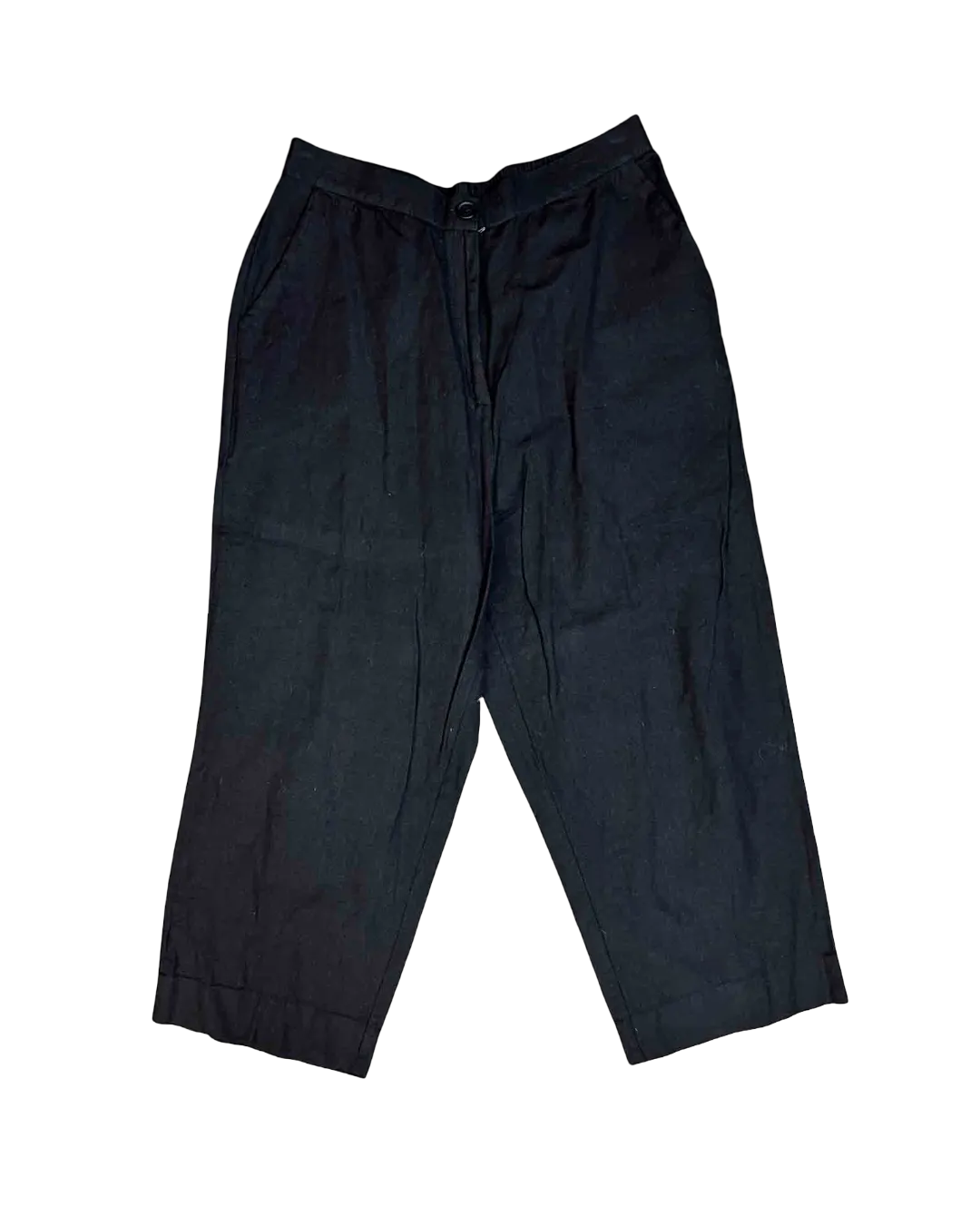 Size XXL | Turn Black Linen Two-Piece Set